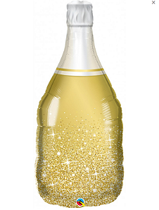 BALÃO METALIZADO GARRAFA CHAMPANHE DOURADA 99CM