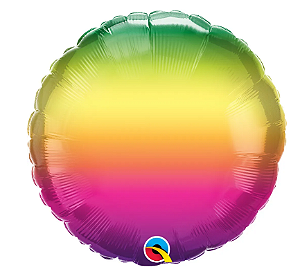 BALÃO METALIZADO 18" REDONDO GRADIENTE 46CM