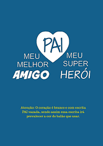 Personalização p/ Balões -MELHOR AMIGO/SUPER HERÓI - Vinil adesivo