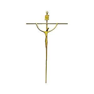 Crucifixo Estilizado para Paredes Tamanho 32 cm Cor Dourado R 79