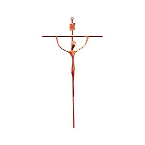 Crucifixo em Metal Estilizado Tamanho Médio Grande 38 cm Cor Cobre R 78