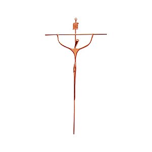 Crucifixo estilizado para paredes cristo grande tamanho  52 cm cor Cobre  R 77