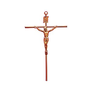 Crucifixo para parede Tradicional Tamanho 24 Cm Cor Cobre  R33