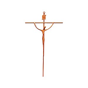 Crucifixo Estilizado para Paredes Tamanho 32 cm Cor Cobre R 79