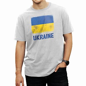 Camiseta Ukraine Masculina Aliança Militar - Branca
