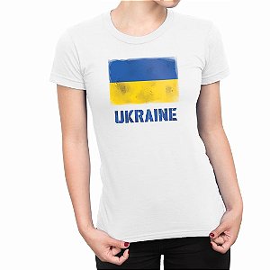 Camiseta Ukraine Feminina Aliança Militar - Branca