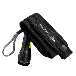 Kit Lanterna Tática USB Recarregável e Porta Lanterna Rapina