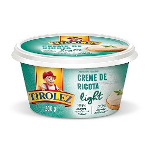 CREME DE RICOTA LIGHT TIROLEZ PT 200GR