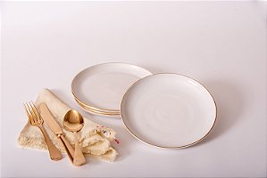 PRATO RASO BC BORDA EM OURO EMPORIO