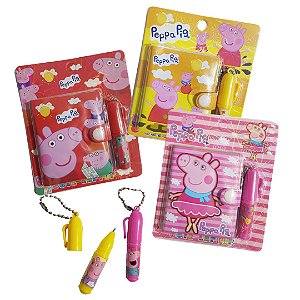 Caderno Pequeno Peppa Pig com caneta Educativo