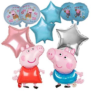 10 Balões Peppa Pig Decoração Aniversário