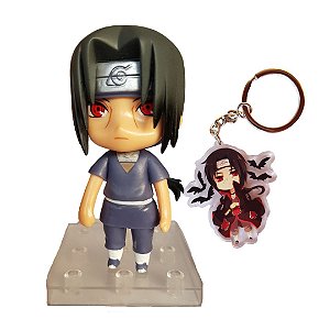 Boneco Itachi Uchiha Naruto Shippuden Com Chaveiro