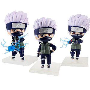 Boneco Kakashi Hatake Naruto Shippuden em três posições