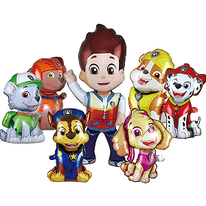 Kit 7 Balões Personalizado Patrulha Canina Decoração Festa Aniversário