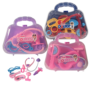 Brinquedo Mini Doutor e Doutora Com Maleta e Acessorios Pakitoys