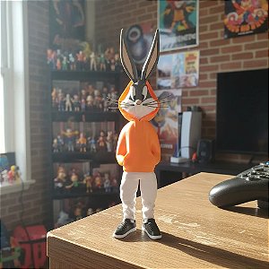 Pernalonga Urban- Boneco Looney Tunes Impressão 3d - 19cm