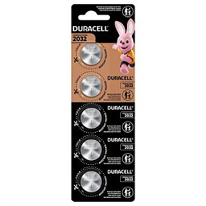 BATERIA DURACELL DE LITIO 3V CR2032 CARTELA COM 5 BATERIAS