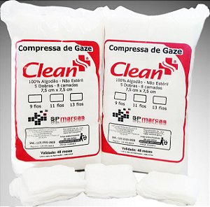 COMPRESSA GAZE 13FIOS PCT/200Gr (CLEAN)