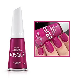 Esmalte Cremoso Cor Léo Mandou Flores 8ml Risque