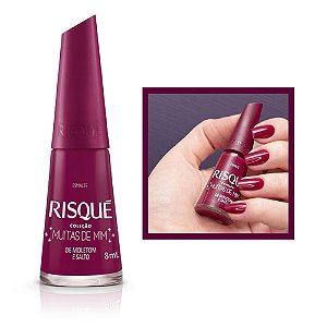 Esmalte Cremoso Cor Moletom e Salto Vinho 8ml Risque