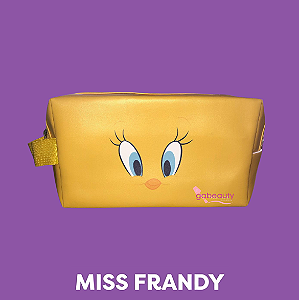 Necessaire Quadrada Amarela Coleção Tweety Piu Piu Miss Frandy