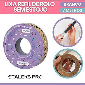 Refil Lixa Rolo Pro 7m Branca ATSC 240W Série Expert Sem Estojo Staleks