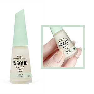 Esmalte Risque Technology Base e Cobertura Fosca Incolor Sem Brilho 8ml Risque