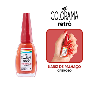 Esmalte Coleção Retro Cremoso Cor Nariz de Palhaço 8ml Colorama