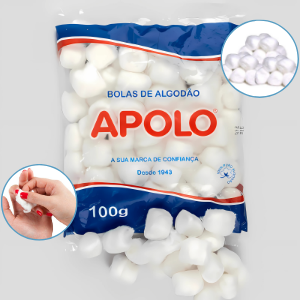Bolas de Algodão 100g Apolo