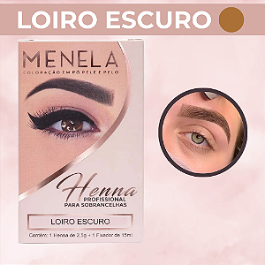 Kit Henna Para Sobrancelhas Loiro Escuro Menela