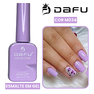 Esmalte em Gel UV & LED M034 Lilás Acinzentado Pastel 10ml Dafu