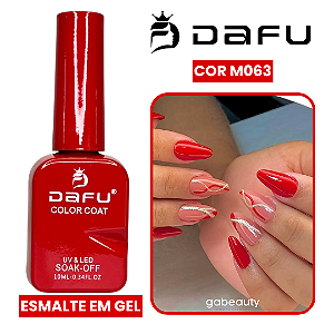 Esmalte em Gel UV & LED M063 Vermelho 10ml Dafu