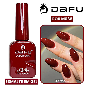 Esmalte em Gel UV & LED M066 Vermelho Escuro 10ml Dafu