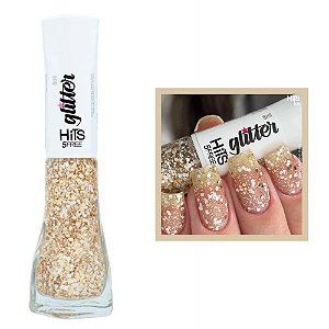 Esmalte Glitter Atlanta Dourado Longa Duração 5Free 8ml Hits