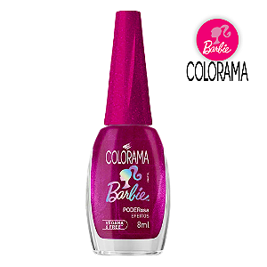 Esmalte Coleção Barbie Cor PODERosa Lançamento Roxo Com Efeitos 8ml Colorama