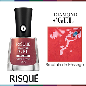 Esmalte Risque Diamond Gel Smoothie de Pêssego 9,5ML
