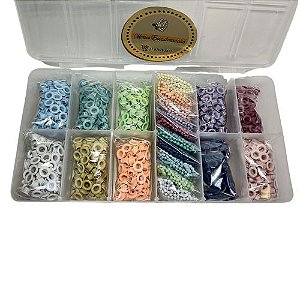 KIT ILHÓS nº54 1000un + CORRENTINHA  100un -10 CORES