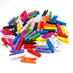 Mini Pregador De Madeira 2,5cm Pct 100Un