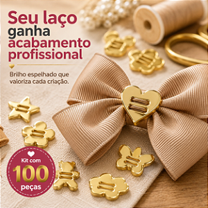 Passantes em Acrilico Elasticos Laço Artesanato 100 Un