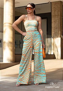 Conjunto de Cropped e Calça Pantalona Perfect Way