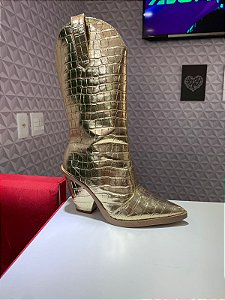Bota Texana Dourada Suzani Bissoli