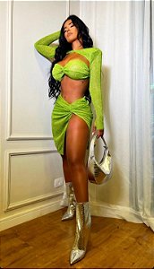 Conjunto Jacky Verde Lurex Splash