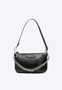 Schutz - Bolsa Tiracolo Preta Emmy Snake