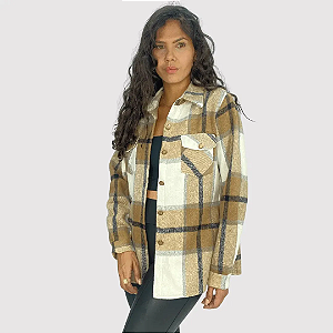 Amaram - Jaqueta Flanelada Xadrez Marrom