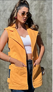 Bebela - Colete Samantha Jeans Laranja