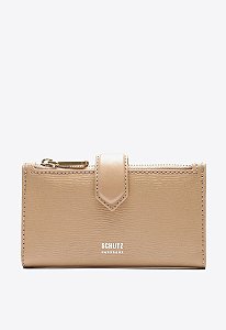 Schutz - Carteira Grande New Lorena Couro Bege