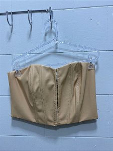 Lily Belle - Cropped Courino Bege