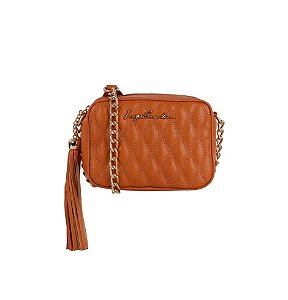 Luiza Barcelos - Bolsa Pequena Clássica Corrente Laranja