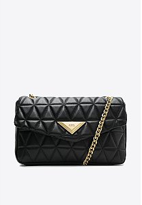 Schutz - Bolsa Grande Tiracolo 944 Matelassê Preta