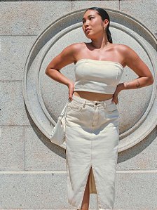 Name Brasil  - Cropped Off White